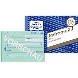 AVERY® Zweckform Einnahmebelege Nr. 304, grün, mikroperforiert