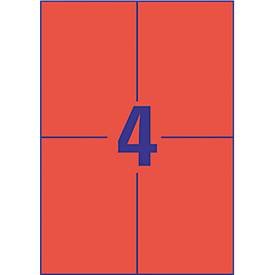 Avery Zweckform Etiketten 3456, 105 x 148 mm, 400 Stück, rot