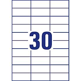 Avery® Zweckform Etiketten 3489, A4, universell, permanenthaftend, ultragrip, druckergeeignet, FSC®-Papier, rechteckig, weiß, 3000 Stück auf 100 Bogen