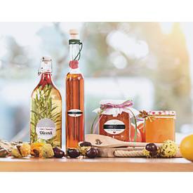 Avery® Zweckform Etiketten 5087, Format A4, ablösbar, druckergeeignet, 63,5 x 42,3 mm, 10 Bogen mit 180 Stück, FSC®-Papier, oval, weiß