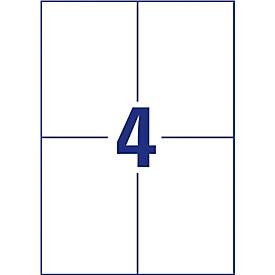 Avery Zweckform Etiketten 6601, universal, ultragrip, geeignet für Inkjet- & Laserdrucker, 105 x 148 mm, 260 Stück/65 A4-Bogen, FSC®-Papier, weiß
