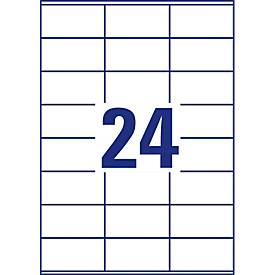 Avery Zweckform Etiketten 6602, universal, ultragrip, geeignet für Inkjet- & Laserdrucker, 70 x 36 mm, 1560 Stück/65 A4-Bogen, FSC®-Papier, weiß