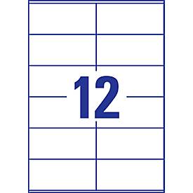 Avery Zweckform Etiketten L7875-20, stark haftend, geeignet für Inkjet-& Laserdrucker, 105 x 48 mm, 240 Stück/20 A4-Bogen, 100 % FSC®-Papier, weiß
