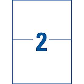 Avery Zweckform Etiketten L7916-10, ultraresistent, geeignet für Laserdrucker, 210 x 148 mm, 20 Stück/10 A4-Bogen, Polyethylen-Folie, weiß