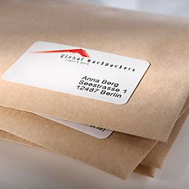 Avery® Zweckform Etiketten LR3424, A4, universell, permanenthaftend, druckergeeignet, Recycling-Papier, rechteckig, naturweiß, 1200 Stück auf 100 Bogen