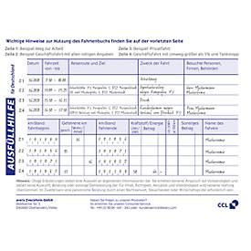 Avery® Zweckform Fahrtenbuch 1221, für PKW, A6 quer, Ausfüllhilfe/Gesamtübersicht/Jahresabrechnung, Blauer Engel, weiß, 32 Blatt für 310 Fahrten