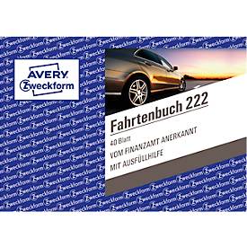 AVERY® Zweckform Fahrtenbuch Nr. 222, A6 Querformat, 56 Blatt, 1 Stück