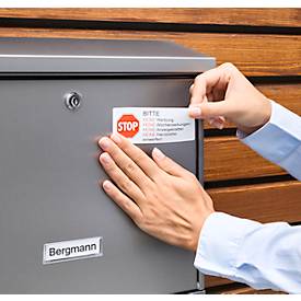 Avery Zweckform Folien-Etiketten, wetterfest, für Innen- und Außenbereich, 70 x 37 mm