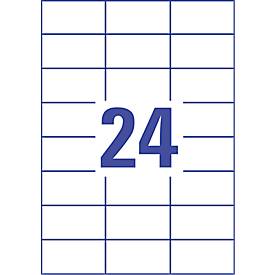 Avery Zweckform Folien-Etiketten, wetterfest, für Innen- und Außenbereich, 70 x 37 mm