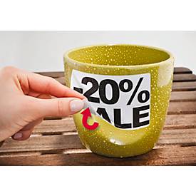 Avery Zweckform Folien-Etiketten, wetterfest, wieder ablösbar, 70 x 37 mm