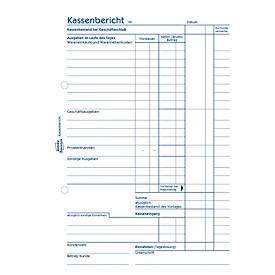 Avery® Zweckform Kassenbericht 305-5, A5 Hochformat, mit Ausfüllhilfe, ohne Durchschläge, perforiert & gelocht, Papier, weiß, 5 Bücher mit 50 Blatt