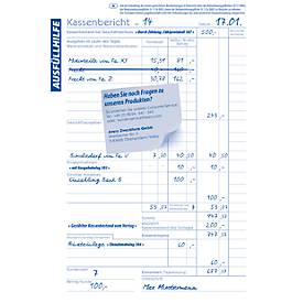 Avery® Zweckform Kassenbericht 305-5, A5 Hochformat, mit Ausfüllhilfe, ohne Durchschläge, perforiert & gelocht, Papier, weiß, 5 Bücher mit 50 Blatt