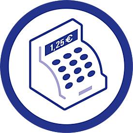 Avery® Zweckform Kassenbestandsrechnung 1218, A5, mit Ausfüllhilfe, ohne Durchschläge, perforiert & gelocht, Blauer Engel, weiß, 1 Buch mit 50 Blatt