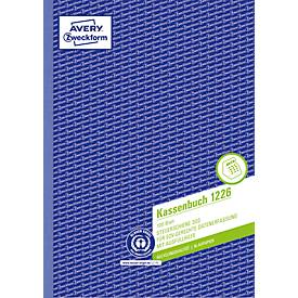 Avery® Zweckform Kassenbuch 1226, Format A4, DATEV-konform, mit Ausfüllhilfe & 1 Blatt Blaupapier, perforiert & gelocht,