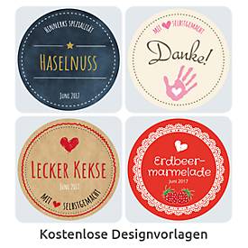 AVERY® Zweckform Klebeetiketten, blanko, Ø 40 mm, rund, für alle Drucker, weiß