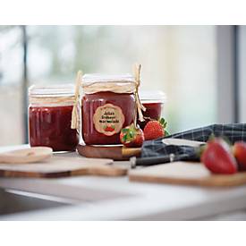 AVERY® Zweckform Klebeetiketten, blanko, 60 x 59,5 mm, 120 Stück, Blumenform, für alle Drucker