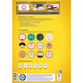 AVERY® Zweckform Klebeetiketten, blanko, Ø 65 mm, rund, für alle Drucker, weiß