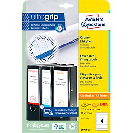 Avery Zweckform L6061, ultragrip, 25 Ordner-Etiketten, 59 x 192 mm