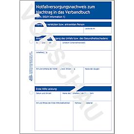 AVERY® Zweckform Meldeblock „Erste Hilfe DGUV Vorschrift 1“, gelocht, 50 Blatt weiß, DIN A5 hoch