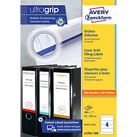 AVERY® Zweckform Ordner-Etiketten, ultragrip, 400 Stück