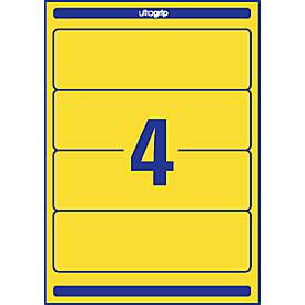 AVERY® Zweckform Ordner-Etiketten, ultragrip, breit, gelb, 80 Stück