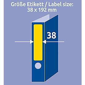 AVERY® Zweckform Ordner-Etiketten, ultragrip, schmal, gelb, 140 Stück