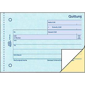 Avery Zweckform Quittungsblock 1735-5, A6 quer, 2 x 40 Blatt, 4er Pack + 1 gratis