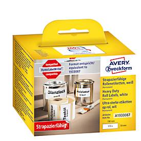 Avery® Zweckform Rollenetiketten, kompatibel mit DYMO® LabelWriter™ Serie 300/400/450/4XL/Wireless, permanenthaftend, B 190 x H 59 mm, weiß, 170 Stück