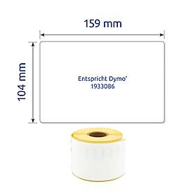 Avery® Zweckform Rollenetiketten, kompatibel mit DYMO® LabelWriter™ Serie 4XL, permanenthaftend, B 159 x H 104 mm, weiß, 200 Stück
