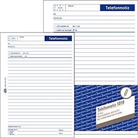 Avery Zweckform Telefonnotiz Nr. 1019, fälschungssicher, kopfverleimt, mikroperforiert, weiß
