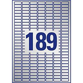 AVERY® Zweckform Typenschild-Etiketten L6008-20, 25,4 x 10 mm, 3780 Etiketten