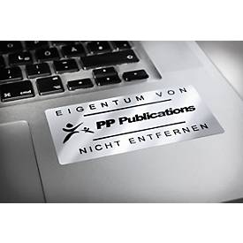 AVERY® Zweckform Typenschildetiketten, rechteckig, f. alle s/w Laserdrucker, 45,7 x 21,2 mm, silbern