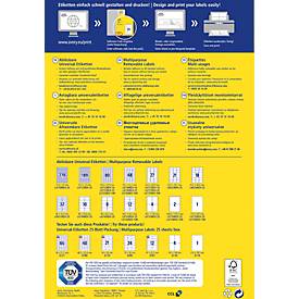 Avery Zweckform Universal-Etiketten, 100 Etiketten, 210 x 297 mm