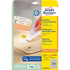 AVERY Zweckform Universal-Etiketten, 17,8 x 10 mm, wiederablösbar