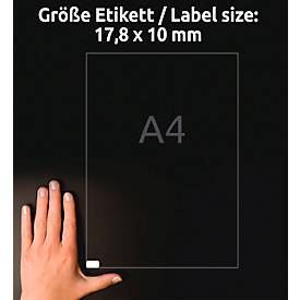 AVERY Zweckform Universal-Etiketten, 17,8 x 10 mm, wiederablösbar