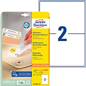 AVERY Zweckform Universal-Etiketten, 199,6 x 143,5 mm, wiederablösbar