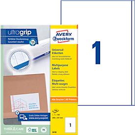 AVERY Zweckform Universal-Etiketten 3418, ultragrip, 200 x 297 mm, 100 Stück