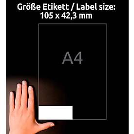 AVERY® Zweckform Universal-Etiketten 3653-200, ultragrip, 105 x 42,3 mm, 2800 Stück