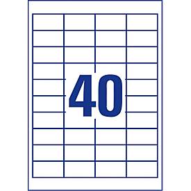 AVERY Zweckform Universal-Etiketten 3657, ultragrip, 48,5 x 25,4 mm, 4000 Stück