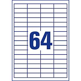 AVERY Zweckform Universal-Etiketten 3667-200, ultragrip, 48,5 x 16,9 mm, 3667-200, 12800 + 1280 Stück