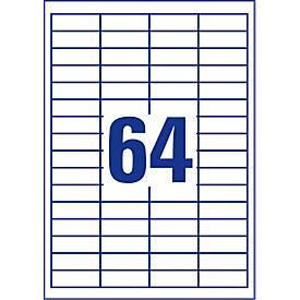 AVERY Zweckform Universal-Etiketten 3667, ultragrip, 48,5 x 16,9 mm, 3667, 6400 Stück