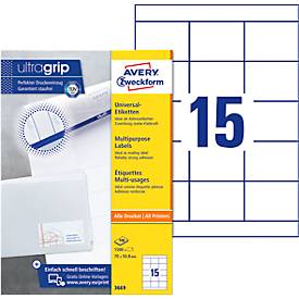 Avery Zweckform Universal-Etiketten 3669, ultragrip, 1500 Stück