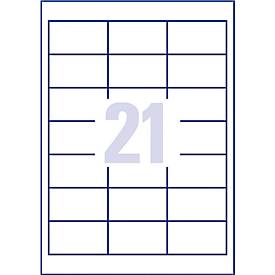 AVERY Zweckform Universal-Etiketten 3670, ultragrip, 64 x 36 mm, 2100 Stück