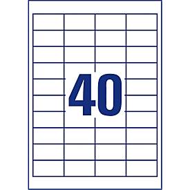 AVERY Zweckform Universal-Etiketten 4780, ultragrip, 48,5 x 25,4 mm, 1000 + 200 Stück