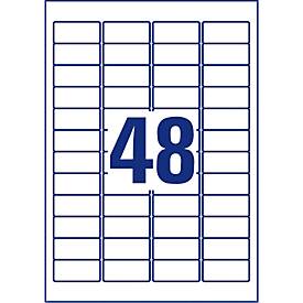 Avery Zweckform Universal-Etiketten, 4800 Etiketten, 45,7 x 21,2 mm