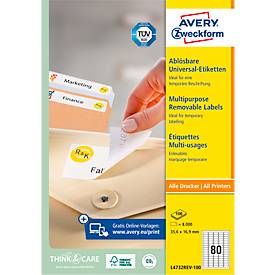 Avery Zweckform Universal-Etiketten, 8000 Etiketten, 35,6 x 16,9 mm