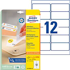 AVERY Zweckform Universal-Etiketten, 99,1 x 42,3 mm, wiederablösbar