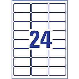 Avery Zweckform Wetterfeste Folien-Etiketten L4773REV-20, 63,5 x 33,9 mm, wiederablösbar, weiß