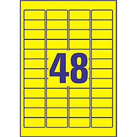 Avery Zweckform Wetterfeste Folien-Etiketten L6103-20, 45,7 x 21,2 mm, permanent, gelb