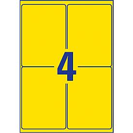 Avery Zweckform Wetterfeste Folien-Etiketten L6127-20, 99,1 x 139 mm, permanent, gelb